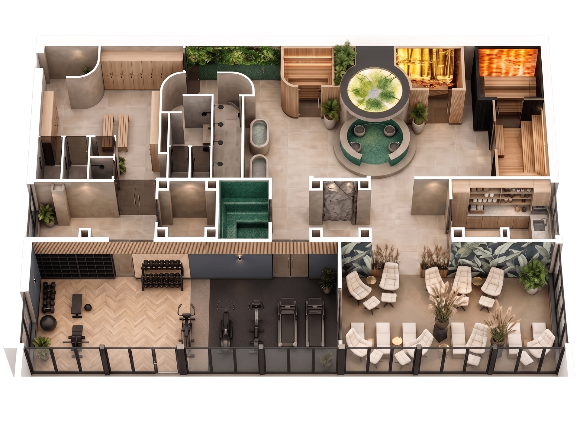 Plattegrond wellness
